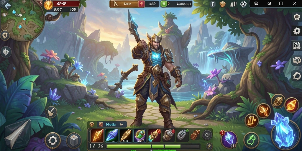 Screenshot gameplay RPG 4P4P menampilkan aksi pertarungan yang mendebarkan.