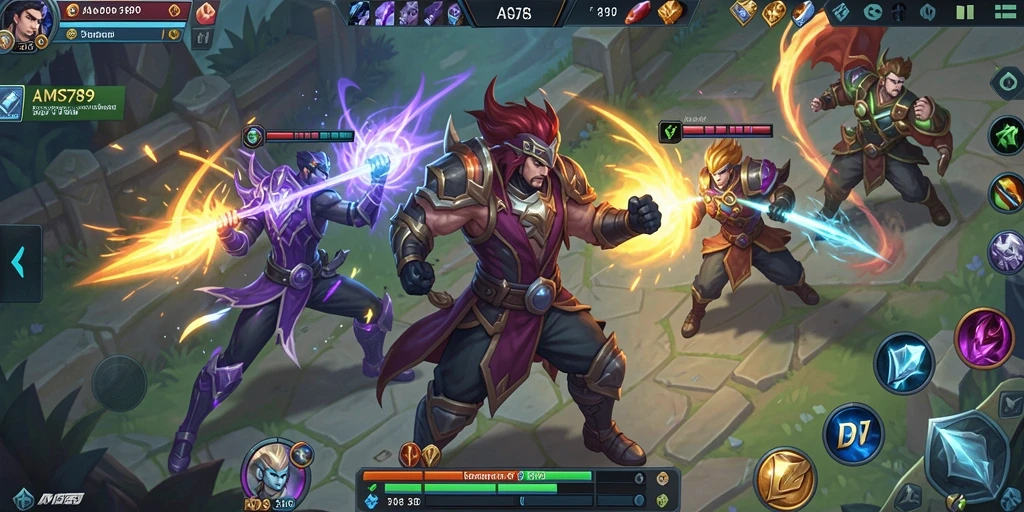 Screenshot aktivitas seru di dalam game MOBA AMS789.