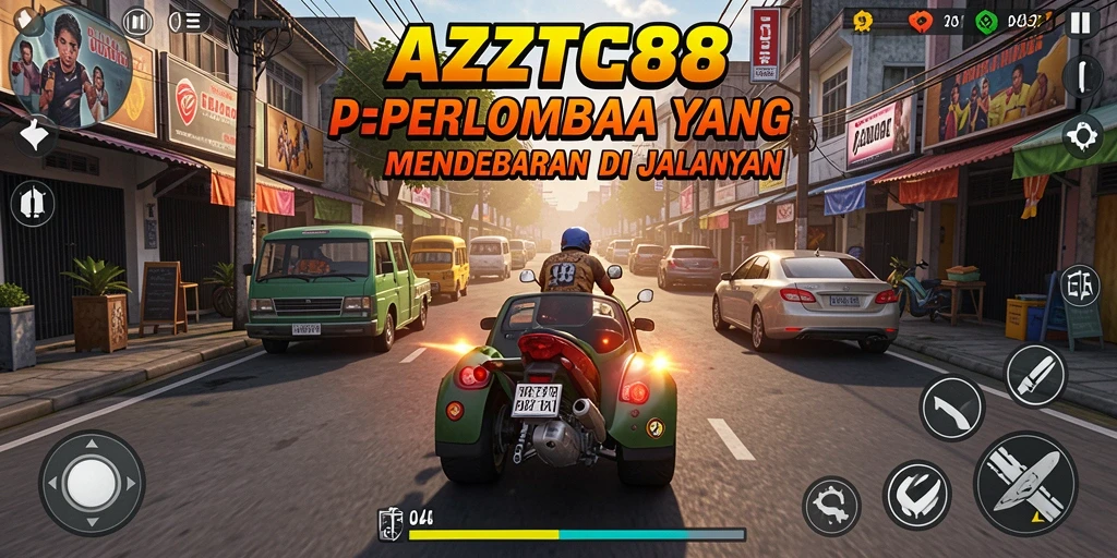 Gameplay Racing yang intens dan menegangkan di AZTEC88.
