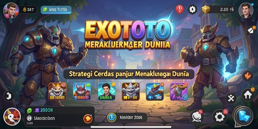 Tangkapan layar gameplay EXOTOTO menampilkan pertarungan strategi yang mendebarkan.