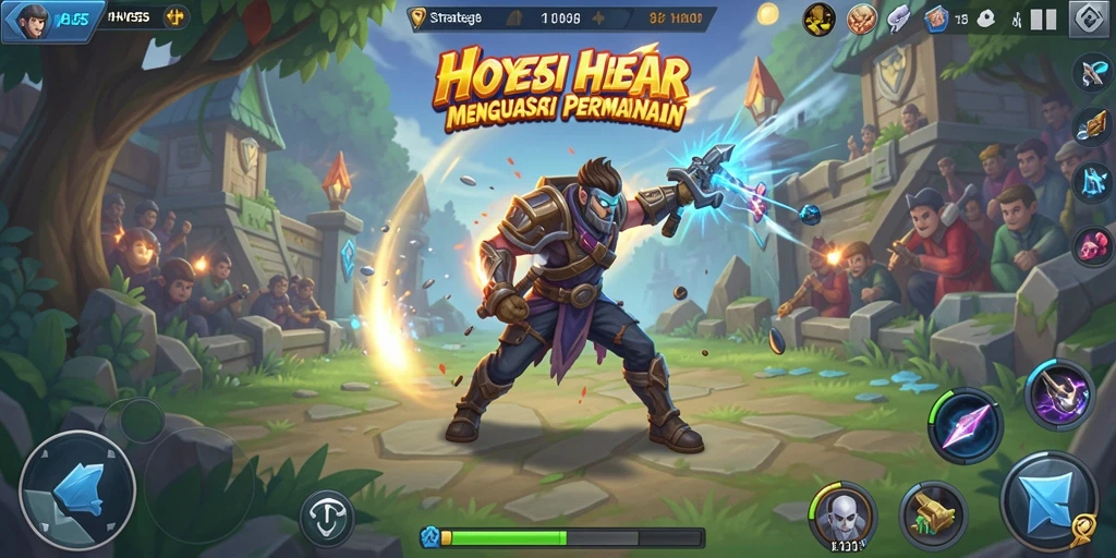 Tampilan seru dari gameplay strategi dalam HOYE55.