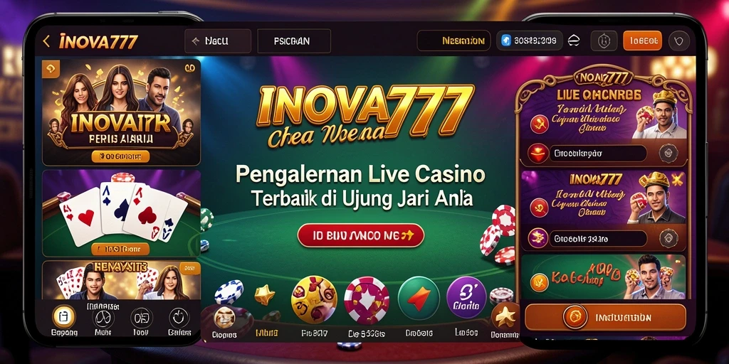 Tampilan menarik dari gameplay Live Casino INOVA777 yang seru.