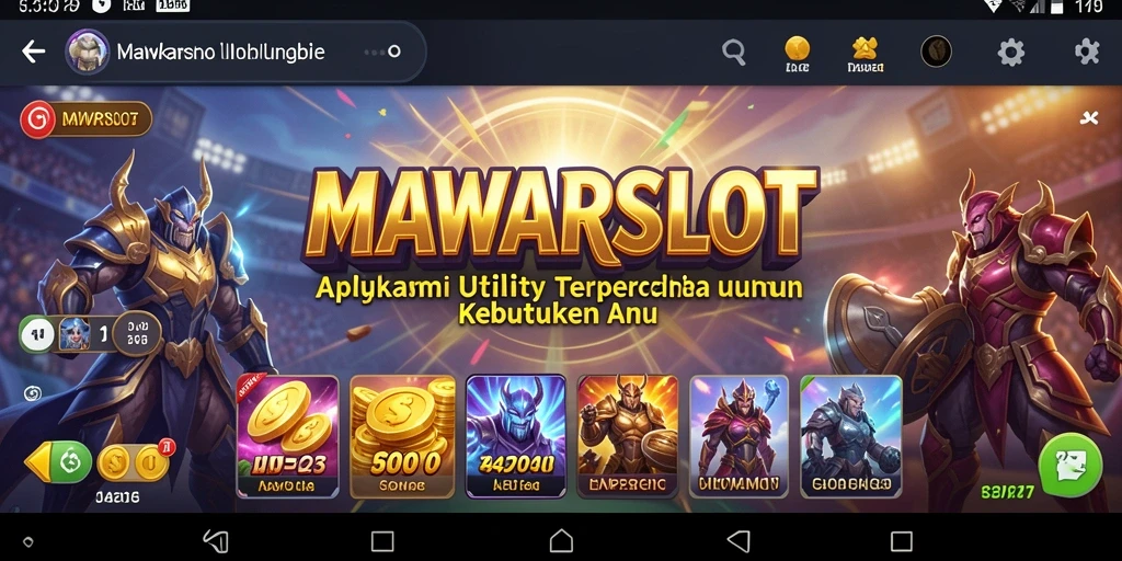 Tampilan antarmuka sederhana aplikasi Utility MAWARSLOT yang memikat.