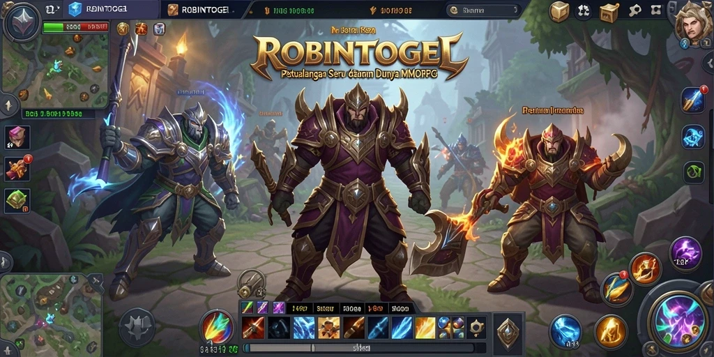 Tampilan gameplay ROBINTOGEL yang epik dan penuh aksi.