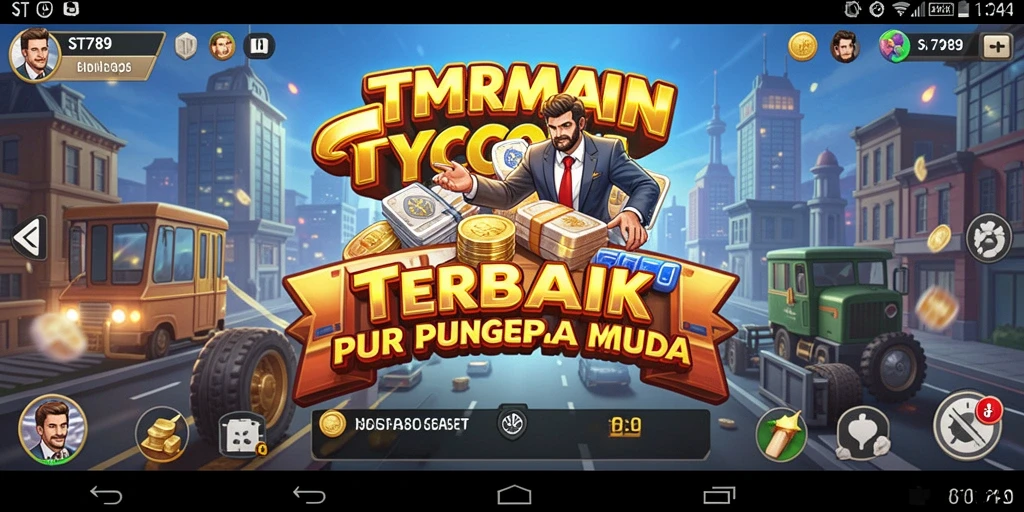 Screenshot gameplay ST789 menampilkan aksi mengelola bisnis Tycoon yang seru.