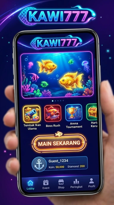 Screenshot antarmuka pengguna aplikasi kawi777.